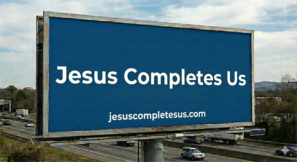 Jesus Completes Us Billboard Example 1